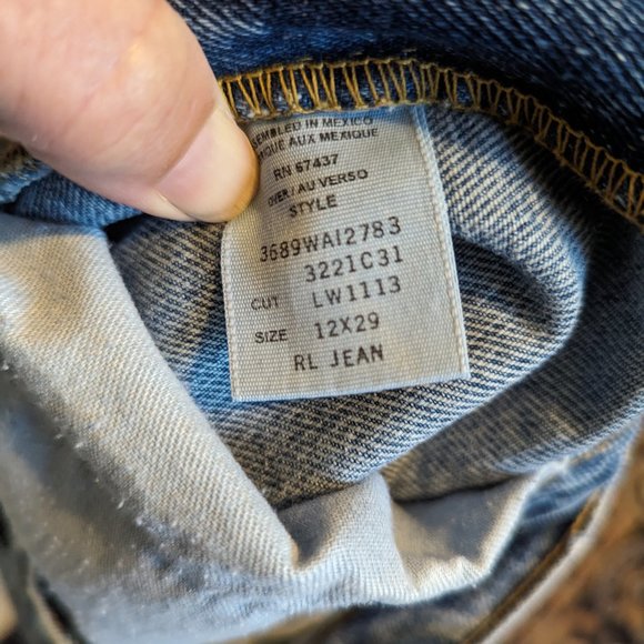 90s RALPH LAUREN | CLASSIC COTTON JEANS | Stonewash | 12 | EUC | Straight Leg - Picture 8 of 8